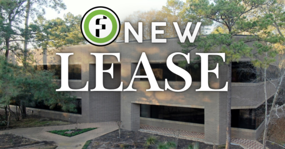 Exterior view of 10655 Six Pines Drive in The Woodlands, Texas following a new lease transaction announced by Foldetta Commercial