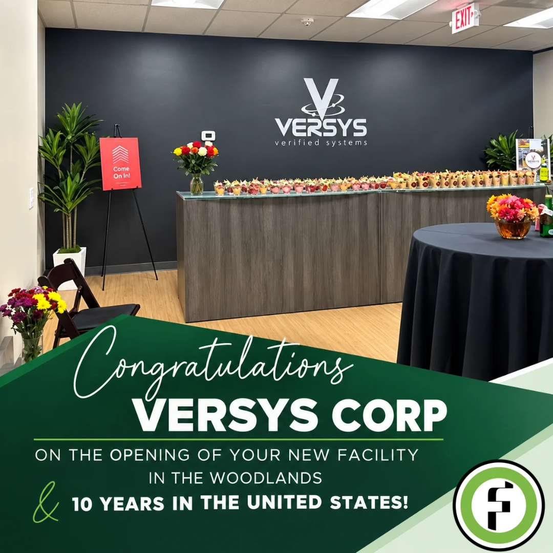 Versys Corp new facility opening at 2408 Timberloch Place in The Woodlands, Texas